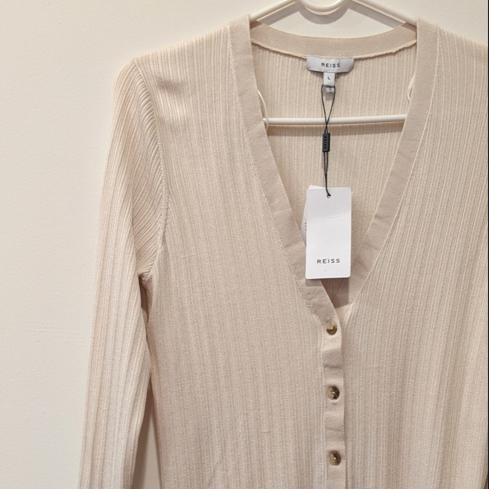 NWT REISS cardigan - v neck - neutral ✨